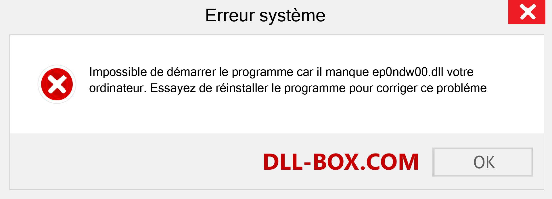 Le fichier ep0ndw00.dll est manquant ?. Télécharger pour Windows 7, 8, 10 - Correction de l'erreur manquante ep0ndw00 dll sur Windows, photos, images